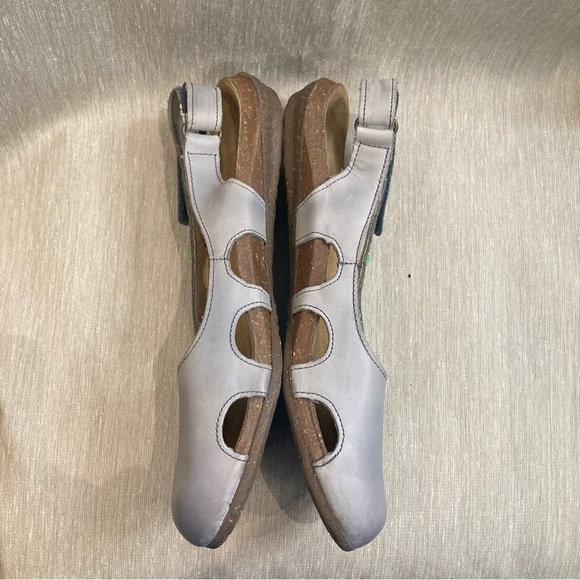 EL NATURALISTA SZ 41 Wakataua Leather Velcro Closure Warm Grey Colourway Sandals - Picture 4 of 12